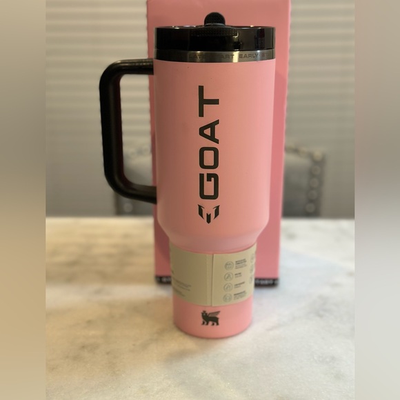 The Messi x Stanley Pink & Black GOAT Quencher ProTour Flip Straw Tumbler, 40oz - Picture 3 of 12